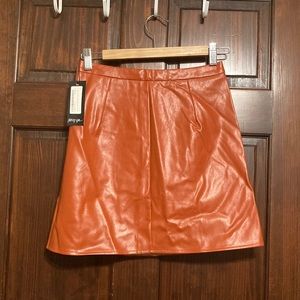 Nasty Gal Faux Leather Apologise Mini Skirt